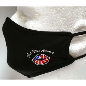 Embroidery Mask, Fashion Mask, Fabric-God Bless